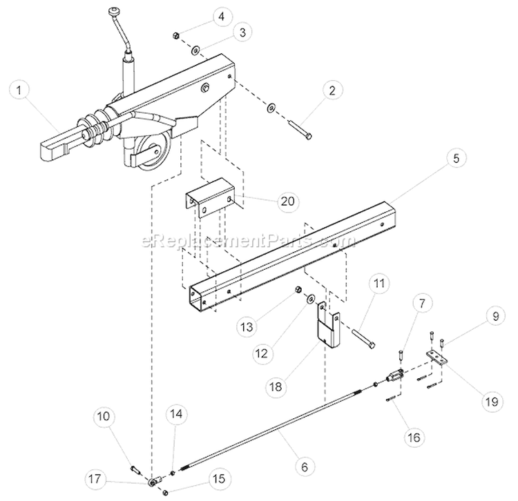 6"áChipperáHitch Diagram and Parts List for CH6993H 76635 Bear Cat Chipper Shredder